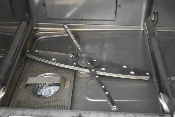 2018 Hobart LXER stainless steel undercounter dishwasher, 120/208-240V, 1 phase, interior view.