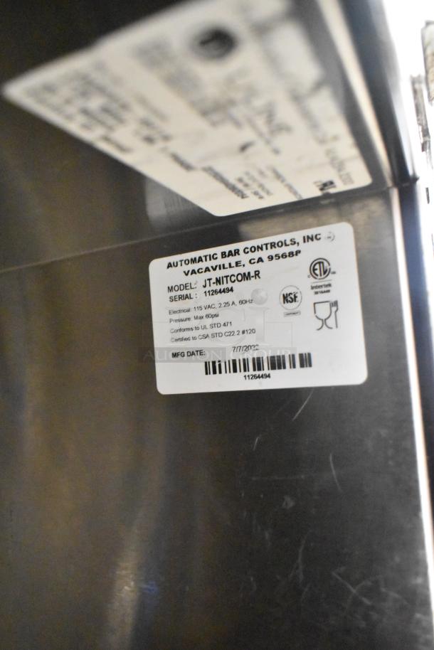 2022 Automatic Bar Controls JT-NITCOM-R Nitro Dispenser. Stainless steel, 115V, 1 phase. NSF and ETL certified.