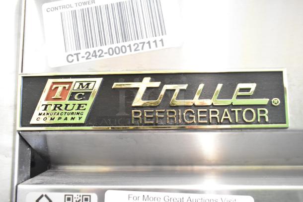 2016 True T-35 stainless steel commercial 2-door cooler label. 115V, 1 phase. Model T-35, True Manufacturing.