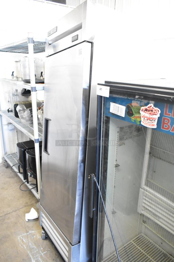 2023 True T-19F-HC stainless steel commercial freezer, single door, on casters, 115 volts, 1 phase, excellent condition.