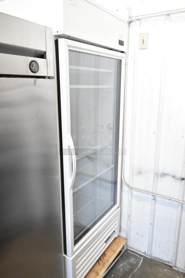 2023 True TSCI-600R-G-PH commercial cooler, single glass door, poly coated racks, excellent condition, 115V, 1 Phase.