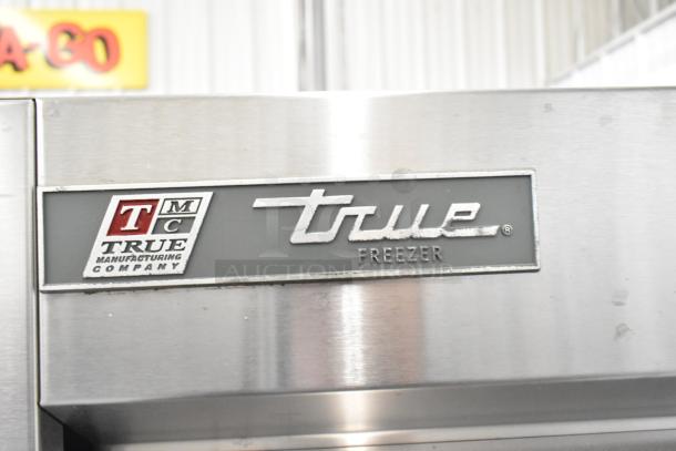 2016 True T-19F stainless steel commercial freezer, single door, 115 volts, 1 phase, with manufacturer's logo.