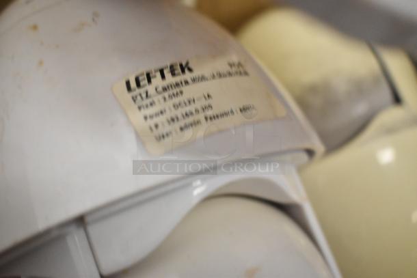 Hikvision 4K NVR Security Camera Kit, showing close-up of label indicating model and specifications. Appears in used condition.