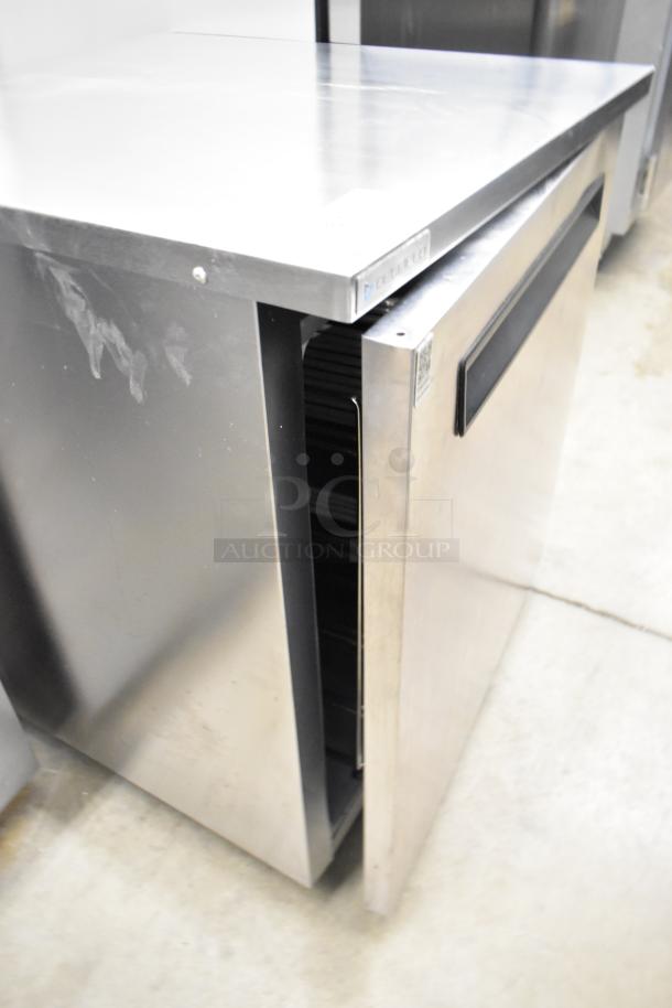 2020 Delfield 406P-STAR2 commercial stainless steel undercounter cooler, single door, on casters, 115V, 1 phase.