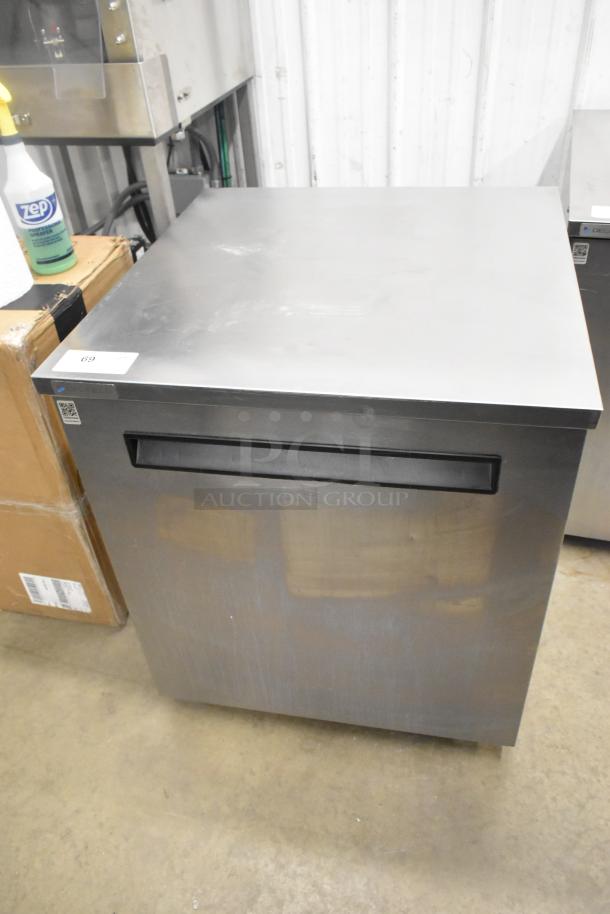 2020 Delfield 406P-STAR2 stainless steel undercounter cooler, single door, commercial casters, 115V, 1 phase, lightly used.