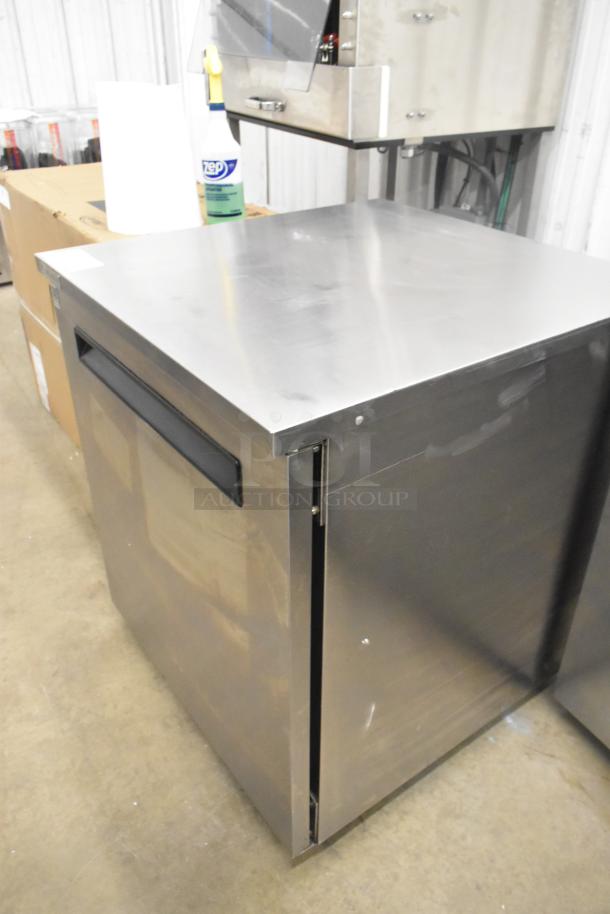 2020 Delfield 406P-STAR2 stainless steel undercounter cooler, single door, commercial casters, 115V, 1 phase.