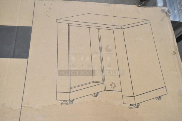 Brand new KoolMore KM-OKS-UCRCAB stainless steel outdoor cabinet, 32" for refrigerator. Scratch and dent condition.