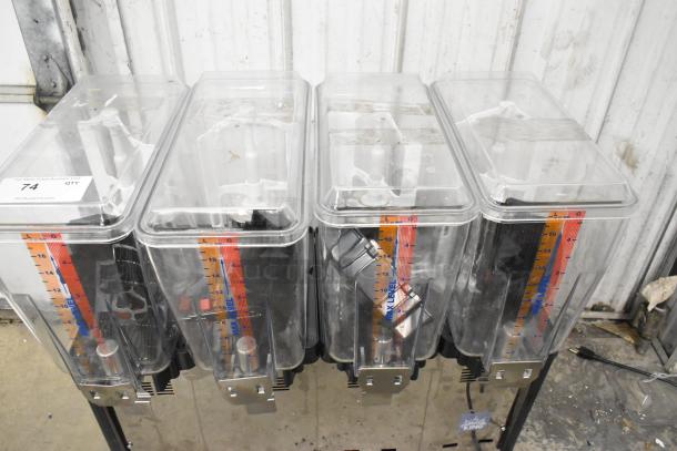 Carnival King JETCOF 480M quadruple 5-gallon bowl beverage dispenser, brand new scratch and dent, 115V, 1 phase.