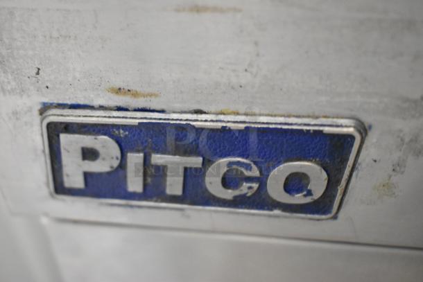 2018 Pitco Frialator 35C stainless steel deep fat fryer, 90,000 BTU, natural gas, commercial use. Visible brand plate.