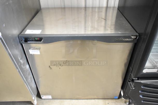 Scotsman C0830SA-32B Prodigy Ice Machine, stainless steel, commercial grade, 208/230V, 1 phase, visible wear, price marked $3,800.