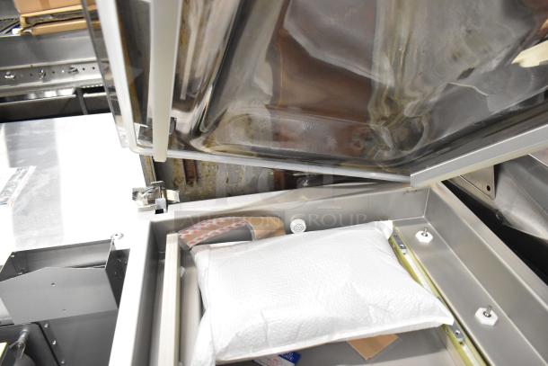 BRAND NEW 2025 VacMaster VP540 Chamber Vacuum Machine, stainless steel, two 20" seal bars, shown with open lid.