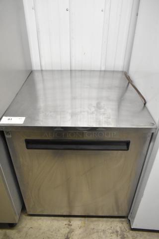 2023 Delfield 406P-STAR2 stainless steel undercounter cooler with single door, commercial casters, 115V, 1 phase.
