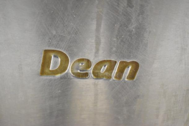 Dean SR42GN deep fat fryer, stainless steel, natural gas, 105,000 BTU, commercial use. Visible "Dean" logo.