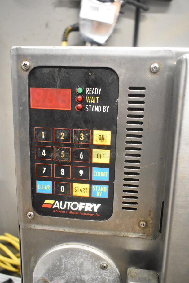 Auto Fry FFG-10 stainless steel ventless fryer control panel, showing keypad and status indicators, 208/240V, 1 phase.
