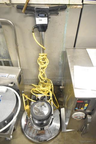 Brand new Lavex metal commercial floor burnisher, 115 volts, 1 phase. Scratch and dent condition, yellow cord included.
