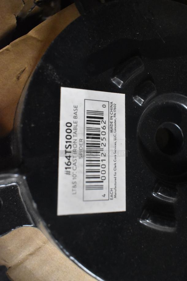 Lancaster Table & Seating 164TS1000 cast iron table base spider, label showing model and barcode, brand new condition.