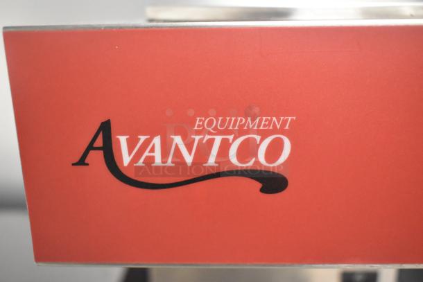 Avantco 177CMA3L stainless steel commercial countertop coffee machine, features 3 burners, 120 volts, in good condition.