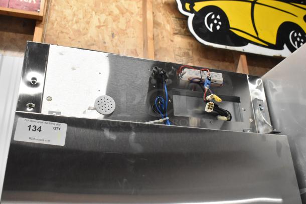 Brand new Avantco 178A19FHC single door freezer, stainless steel, with poly-coated racks, scratch and dent condition.