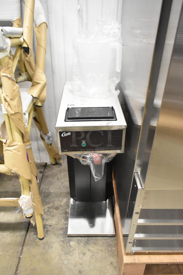 Brand new Curtis CAFE0AP10A000 stainless steel pourover coffee brewer, minor scratches, 2.2L capacity, 120V.