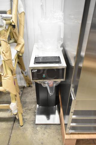 Brand new Curtis CAFE0AP10A000 stainless steel pourover coffee brewer, minor scratches, 2.2L capacity, 120V.