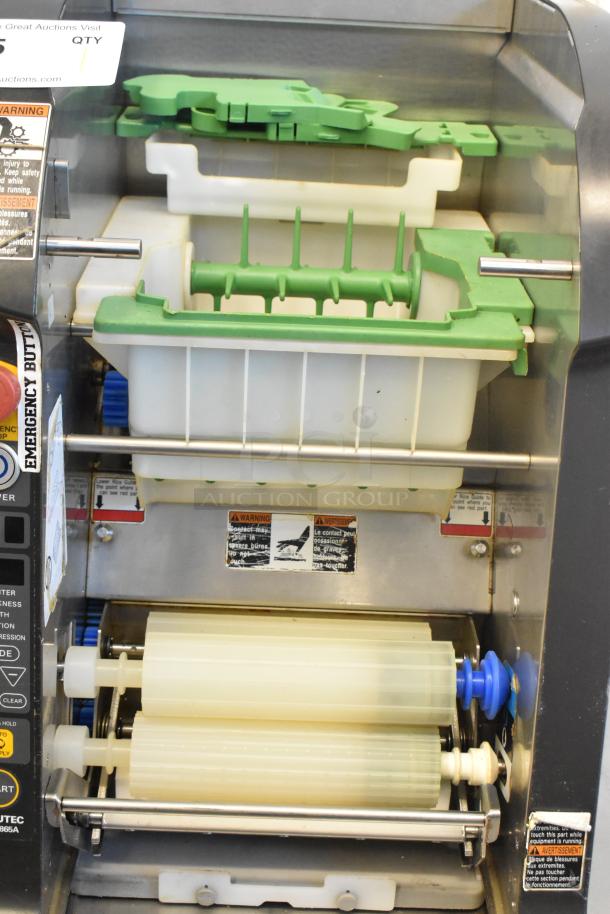 Autec Audio-Technica ASM865A stainless steel sushi maker, commercial countertop model, 120V, visible controls and internal components.