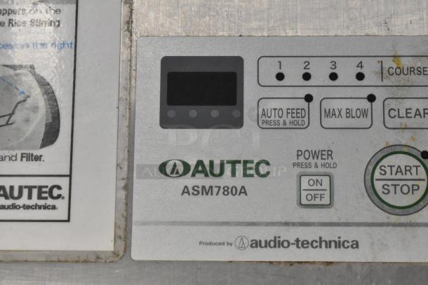 Autec Audio-Technica ASM780A sushi machine control panel with branding and function buttons visible, in commercial condition.