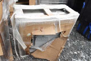 Regency 600WCS1536 36" Stainless Steel Wall Cabinet, brand new, scratch and dent condition, with sliding doors, packaged.