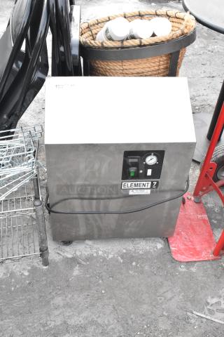 2018 Jun-Air 87R-4MN1-HSBHH nitrogen generator, stainless steel, commercial casters, 120V, Element 7 label visible.