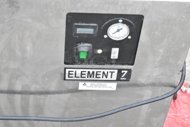 2018 Jun-Air 87R-4MN1-HSBHH stainless steel nitrogen generator, Element 7, with pressure gauge and controls, 120V, on casters.