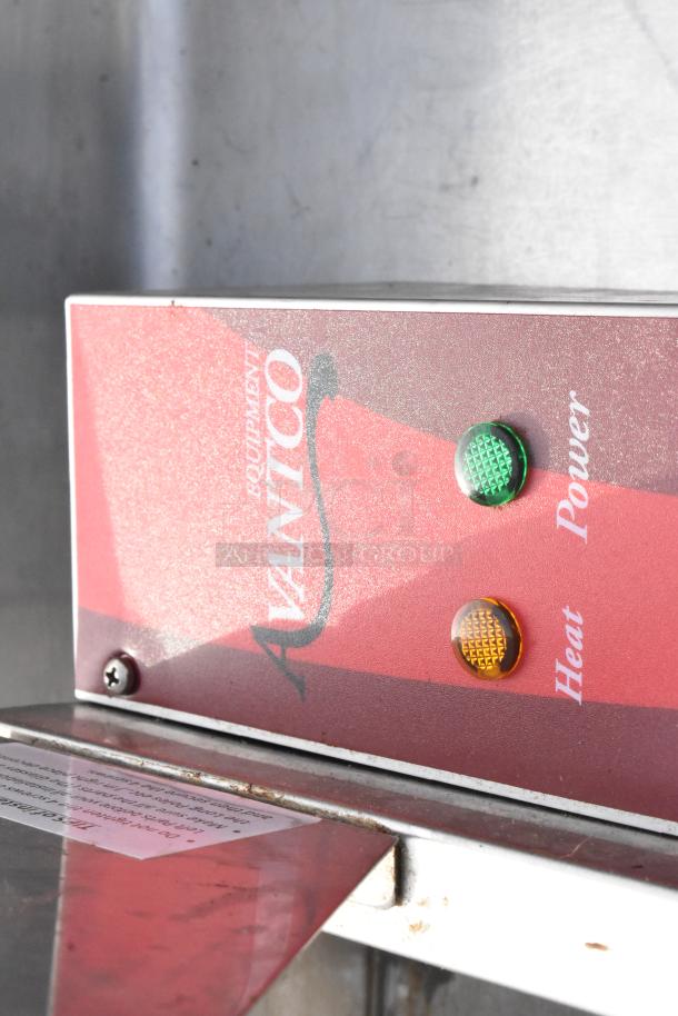 Avantco 177BMFW5 Stainless Steel 57" Electric Bain Marie with power and heat indicators, 120 volts, 1 phase.