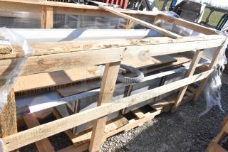 BRAND NEW SCRATCH AND DENT! Regency 600S31824218 Stainless Steel 3 Bay Sink w/ Dual Drain Boards. No Legs. - Item #1224977