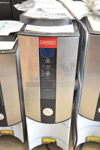 Brand new Grindmaster 1000678GM PB10USG stainless steel hot water dispenser, 240V, 1 phase; minor scratches; control display visible.