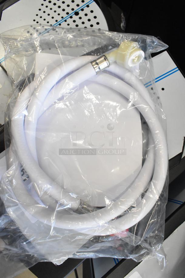 Plastic-wrapped accessory hose for Grindmaster 1000678GM commercial hot water dispenser, new condition.
