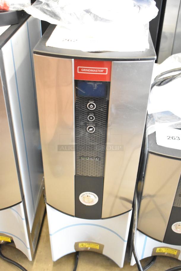 Grindmaster 1000678GM PB10USG stainless steel ecoboiler hot water dispenser, countertop model, new condition, 240 volts, 1 phase.