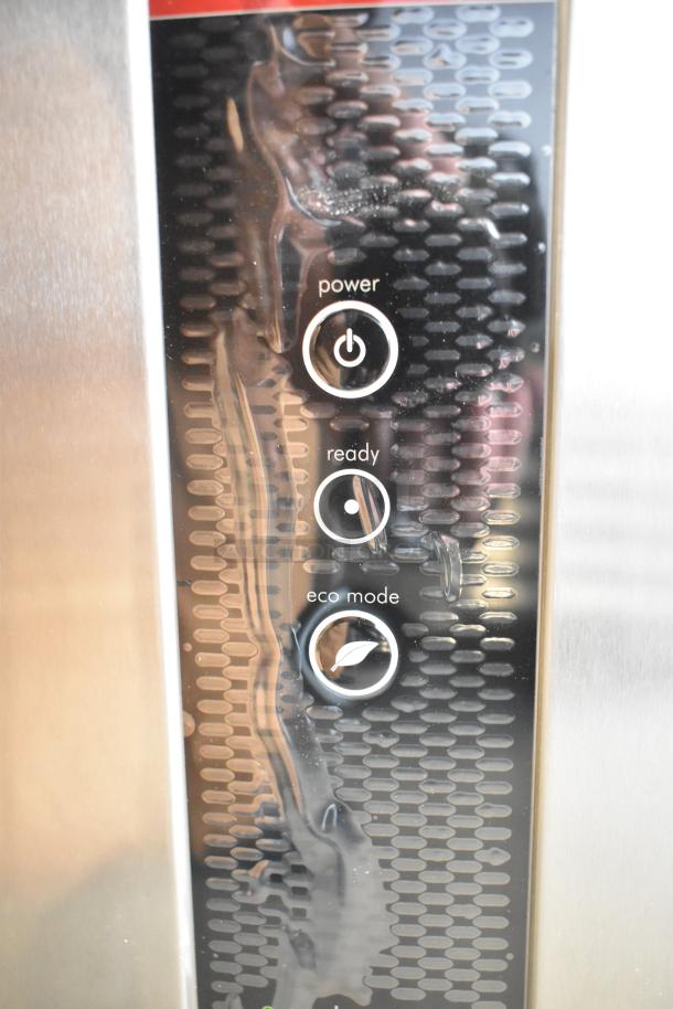 Grindmaster PB10US Ecoboiler hot water dispenser, stainless steel, 240V, 1 Phase, new scratch and dent, power/ready/eco mode indicators.