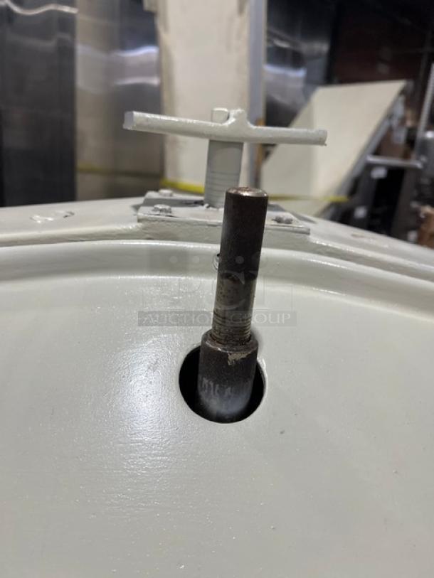 Gemini white electric semi-automatic dough divider/rounder machine with rounding plate, floor model, visible mechanism.