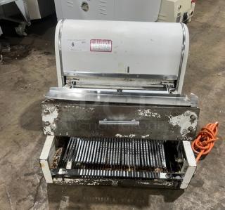 Nice! Berkel MB Series Commercial White Electric Powered Countertop Bread Slicing Machine! SN: 508MB-416! 115V 1 Phase! WORKING WHEN REMOVED! - Item #1224492