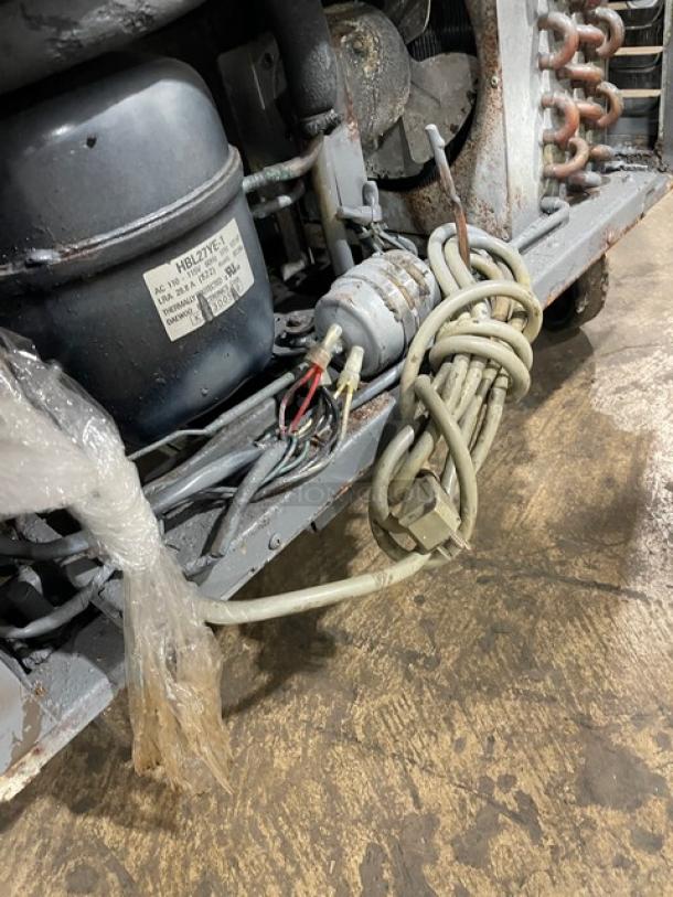 Turbo Air TST-28SD Refrigerated Prep Table, stainless steel, single door, with cutting board, 115V, on casters, model label visible.