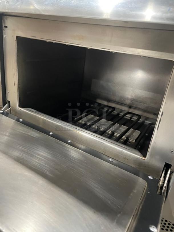 TurboChef Tornado Series NGCD6 commercial rapid cook oven, stainless steel, digital touch controls, 208/240V, on legs.