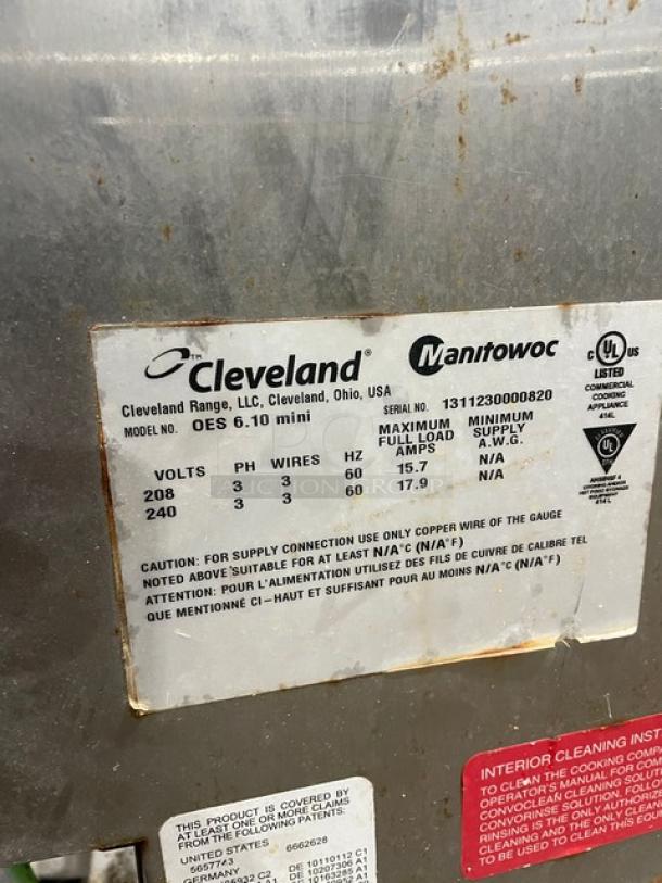 Convotherm electric mini combi oven, model OES6.10Mini, on legs with digital controls and single undershelf stand.