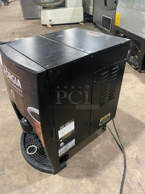 Bunn LCC2LP Commercial Coffee Dispenser, electric-powered, on legs, 120V, 1 Phase, good condition, visible labels.