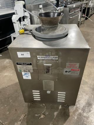 AM Manufacturing Round-O-Matic Series Commercial Stainless Steel Electric Powered Dough Rounder! Model: R-900RT SN: R5383! 120V 1 Phase! On Casters! WORKING WHEN REMOVED! - Item #1225311