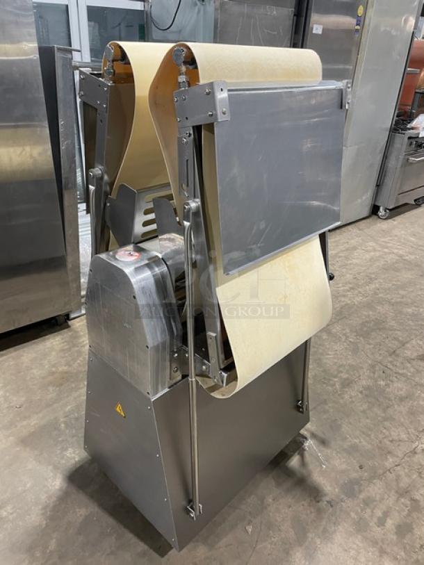 Jiade JDR-520 stainless steel dough sheeter, commercial model, 2018, electric, 220V, 1 phase, SN: B1850085, excellent condition.