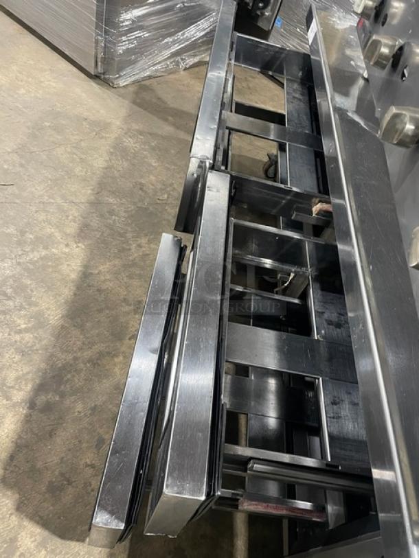 Turbo Air Super Deluxe TCBE72SDR chef base, stainless steel, 72-inch, four drawers, on casters, excellent condition.