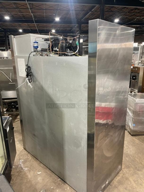 Traulsen stainless steel 2-door roll-in refrigerator, Model ARI232LUTFHS, Energy Star certified, 115V, good condition.