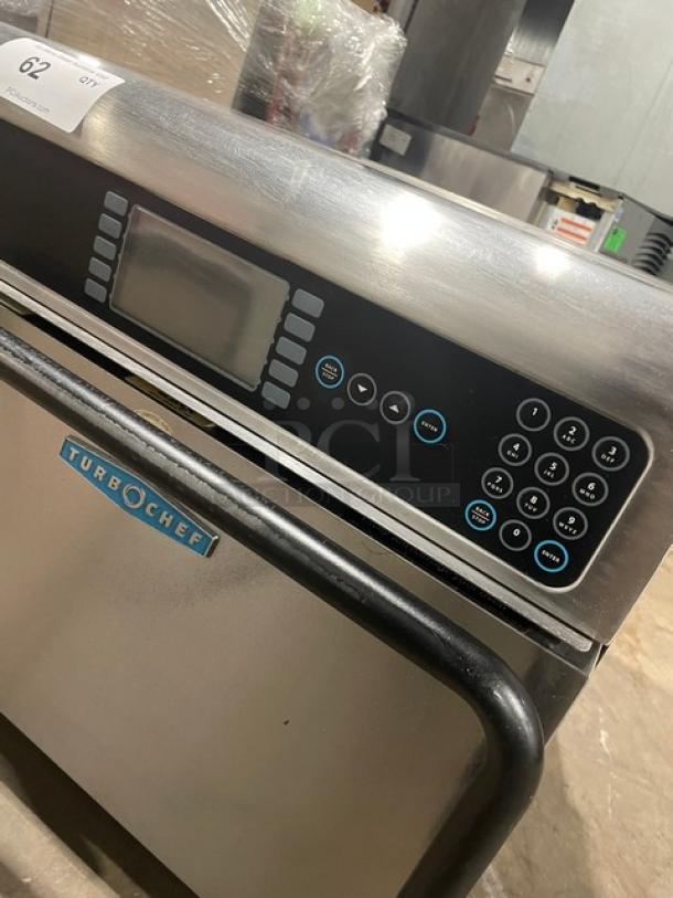 Turbochef I3 commercial stainless steel countertop ventless rapid cook oven, electric 208/240V, digital control panel.