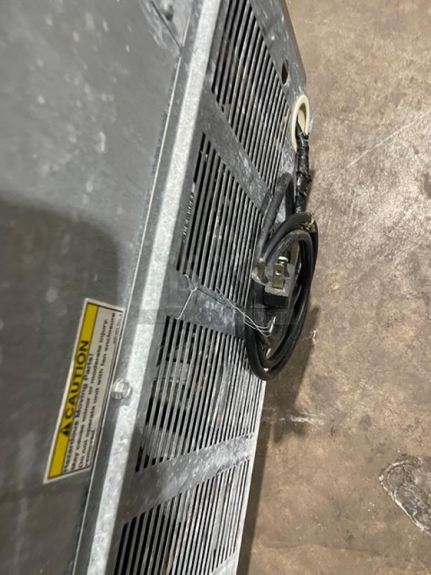 Beverage-Air UCR27A undercounter refrigerator, stainless steel, single door, 115V, with poly-coated rack, on casters.