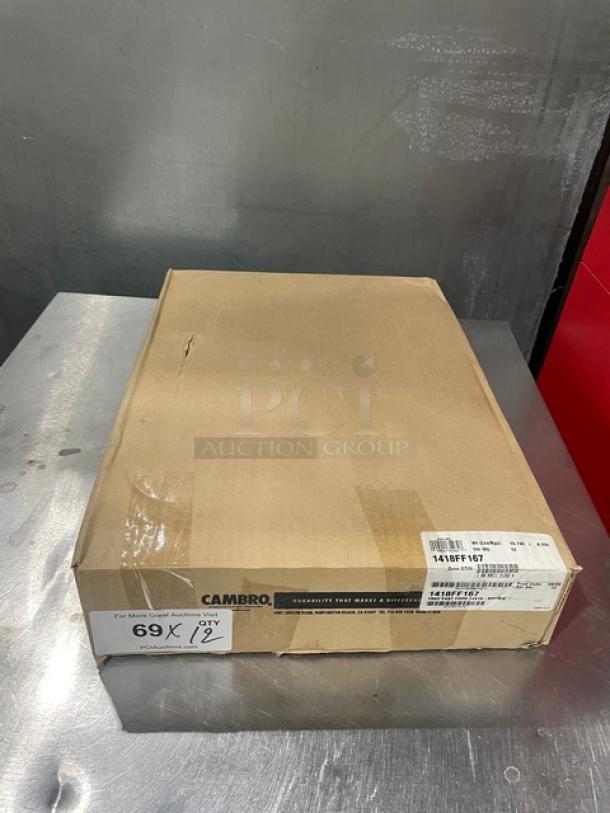 Cambro Commercial Brown 14"x18" Tray, Model 1418FF167, in packaging. New condition.