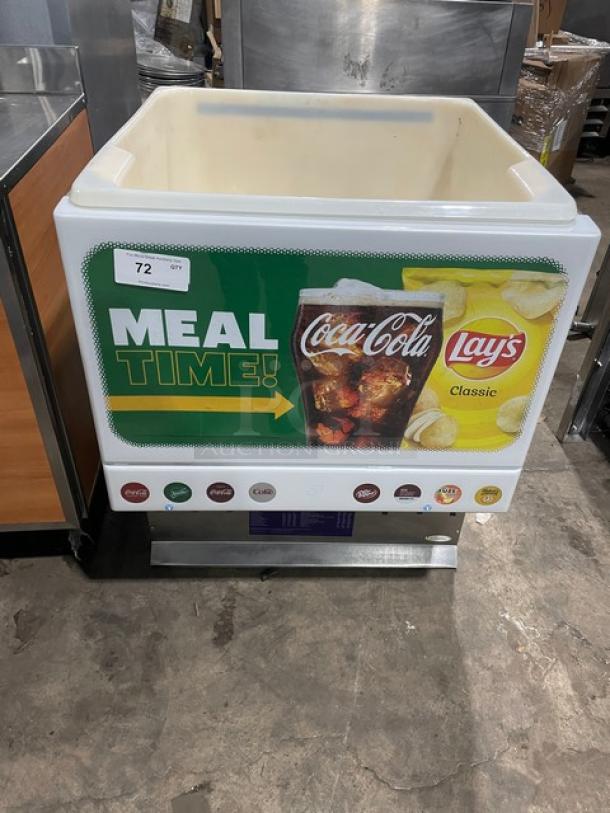 Cornelius ED250BCZ soda dispenser, 8-flavor, push button, commercial countertop, model ED250-BCZ, SN 62A0523ED243, 115V.