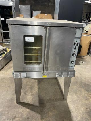 SunFire Commercial Stainless Steel Gas Powered Single Stacked Convection Oven! With Wired Oven Rack! On Legs! - Item #1225365